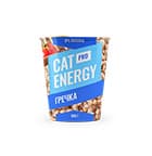 A jar of nutrition 'Cat Energy PRO 500g' with a taste of buckwheat.
