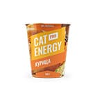 A jar of nutrition 'Cat Energy PRO 500g' with a taste of chicken.